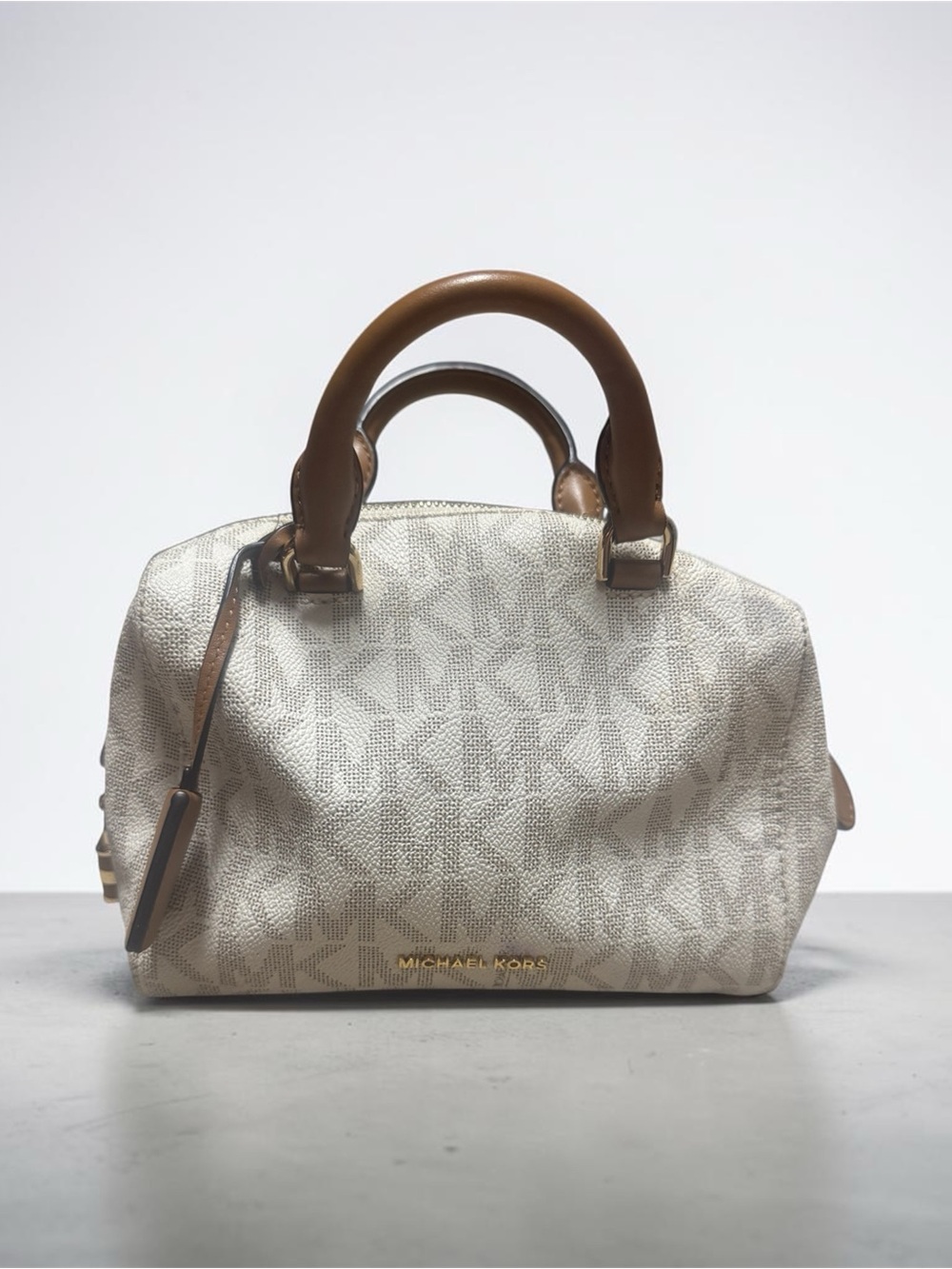 Michael Kors Cream bag with Brown Handles